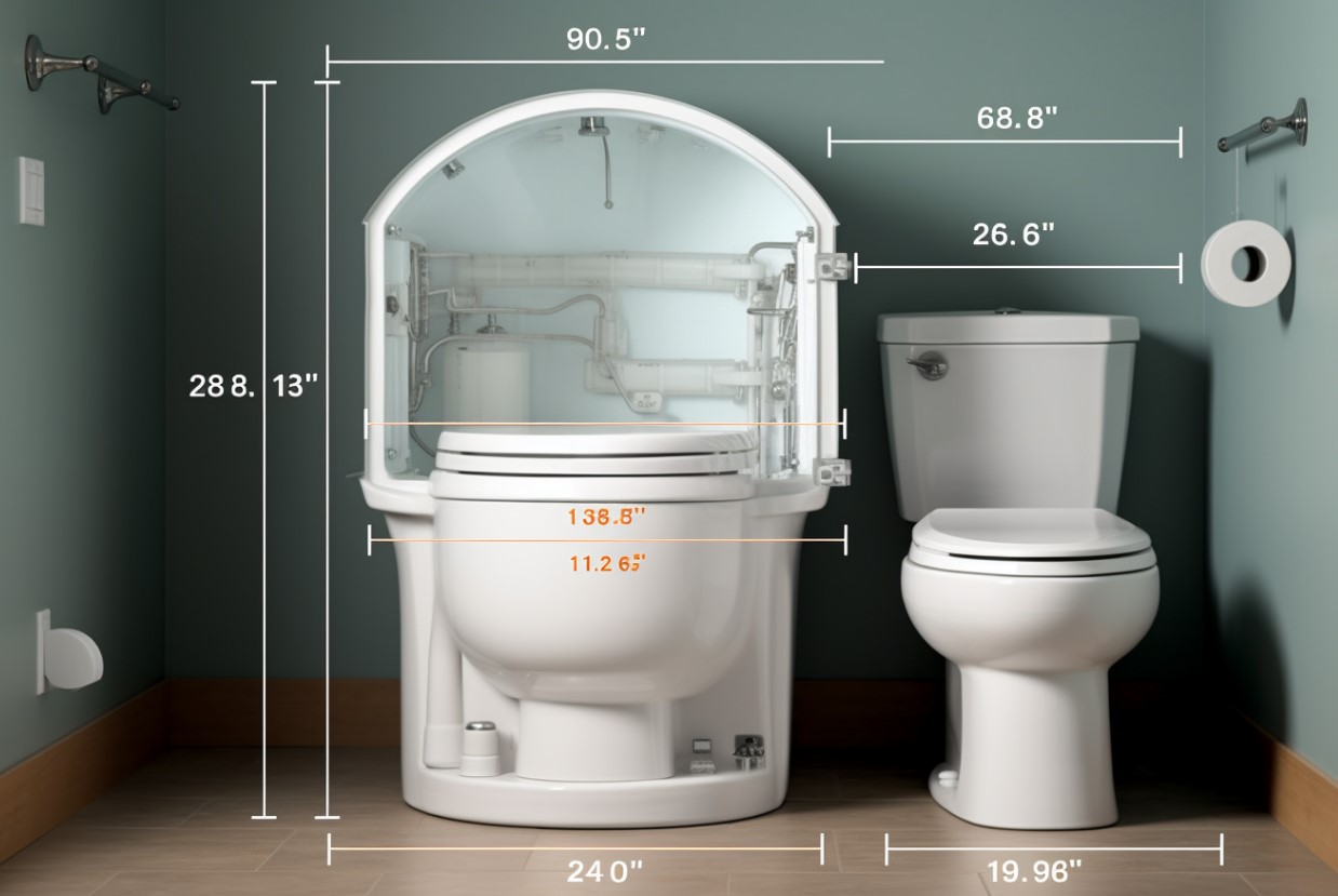 Chemical Toilet Dimensions A Guide To Toilet Sizes Hackney Renters